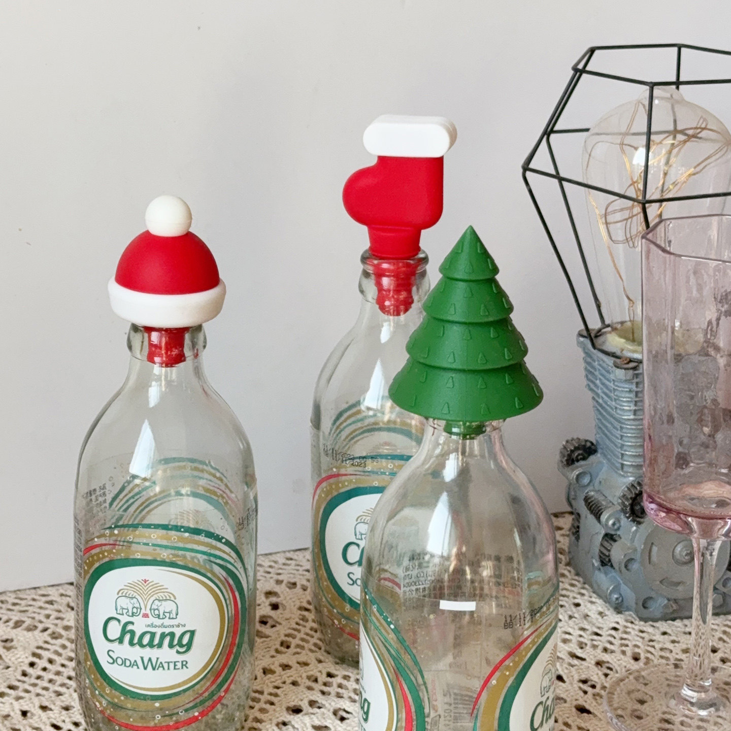 可爱冬季圣诞酒塞 硅胶圣诞帽酒瓶塞子装饰圣诞树造型红酒塞,餐饮具,酒塞,淘宝优惠券,粉丝福利购,淘宝优惠卷