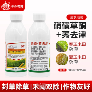 玉米地苗后专用除草剂硝磺草酮莠去津烂根剂滨农玉米除草正品