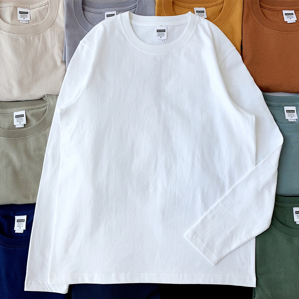 JEVOCCI早春款厚实不透长袖T恤