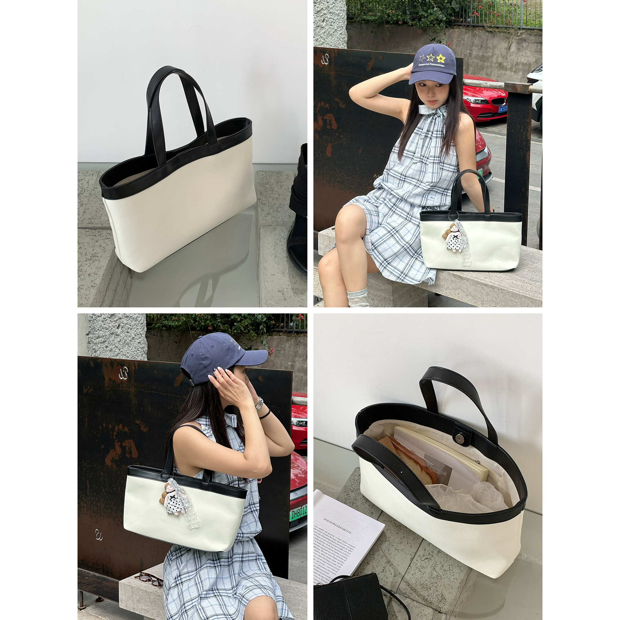 HIJUDY简约慵懒帆布包
