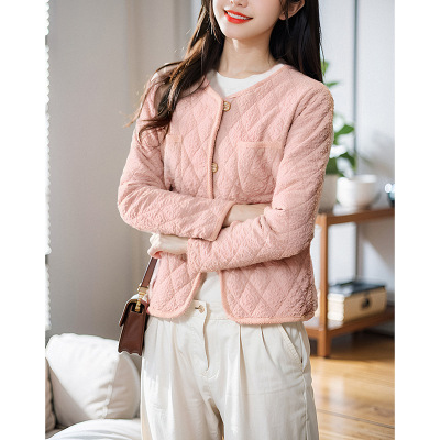 小香风轻薄棉衣外套女冬季2025新款洋气减龄修身显瘦棒球服小棉袄