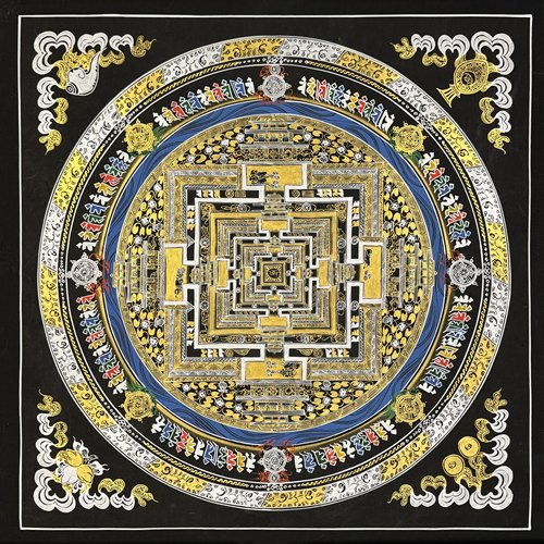 精美时轮金刚坛城，画心50×50cm，纯手工绘制，绝非打印底稿