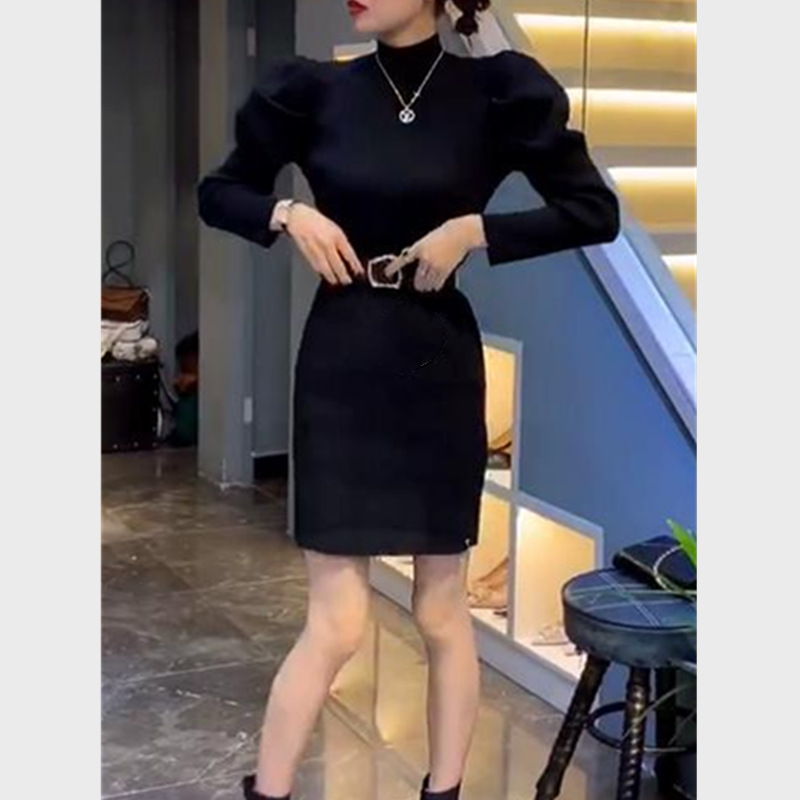 今年流行特惠发369大爱美依缘2025春秋新款时尚中长款连衣裙纯色