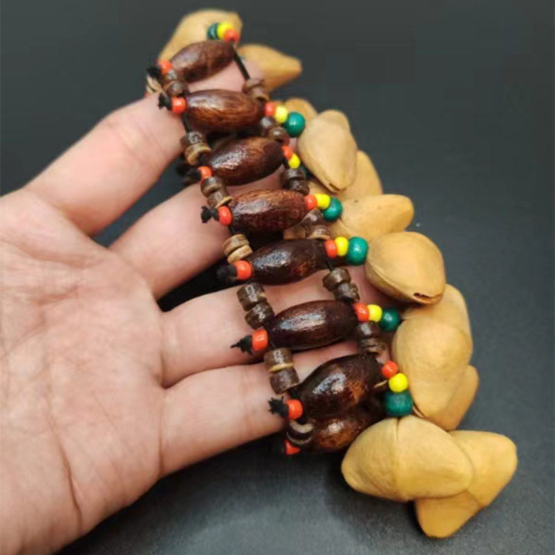 多拉果壳手铃果实摇铃果壳手链风铃疗愈舞蹈脚铃串铃打击伴奏乐器
