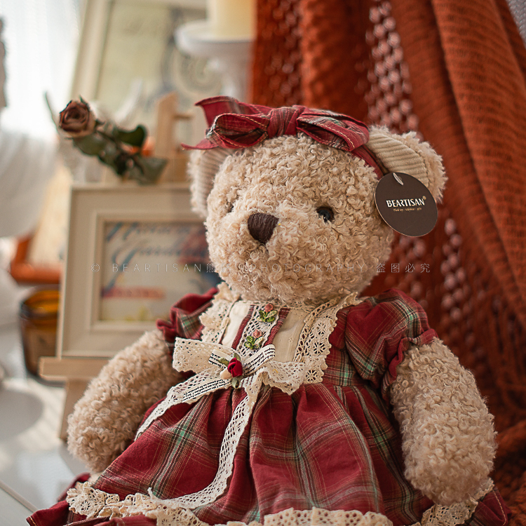 泰迪熊欧式复古风格熊公仔玩偶少女情怀家居摆件儿童娃娃生日礼物