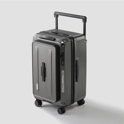 宽拉杆侧开盖行李箱女拉链款可扩展拉杆箱男生24寸旅行箱皮箱26寸