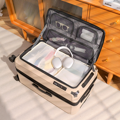 2025新款侧开口行李箱女大容量可扩展拉杆箱结实耐用密码旅行箱男