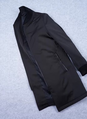 亏清  洛德利格意大利面料薄棉中长款拉链外套 专6890元