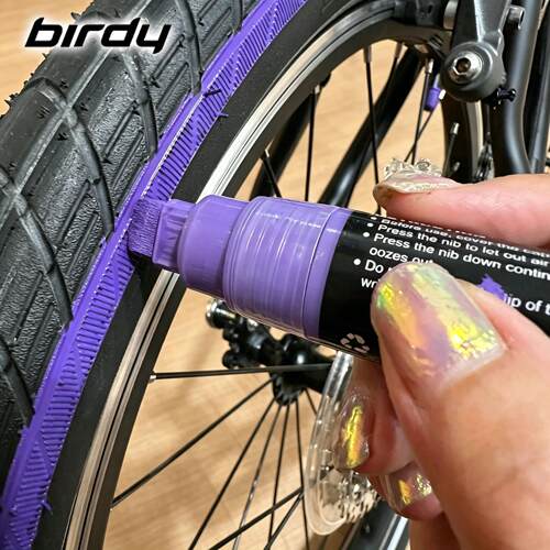 适用于birdy鸟车折叠自行车轮胎改色笔轮毂补漆笔P40/三代P45/R20