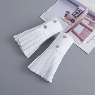 口毛衣卫衣叠穿短接袖 新款 饰假袖 子简约女百搭装 纯白衬衣百褶假袖