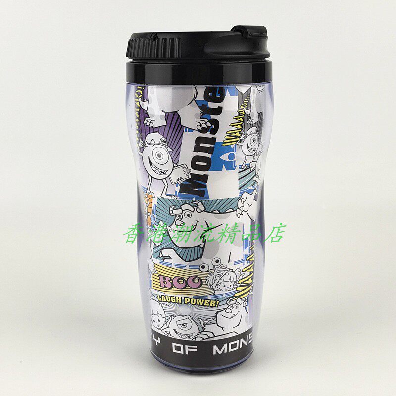 台版迪士尼怪兽大学塑胶保温杯