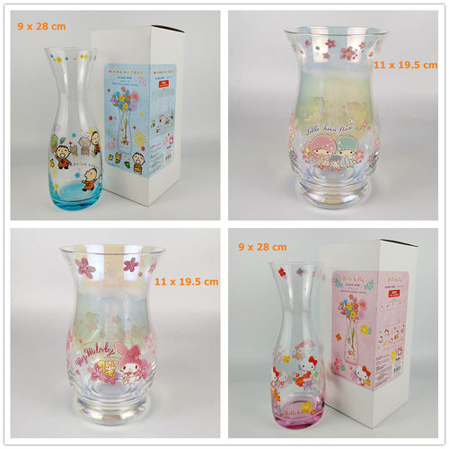 三丽鸥玻璃花瓶水培植物容器