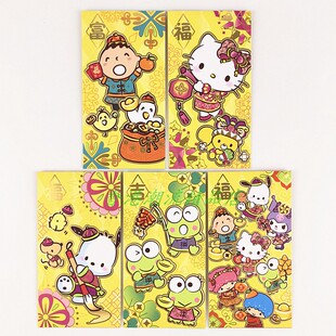 三丽鸥Sanrio大口仔Melody长款金色利是封新春Kuromi压岁百元红包