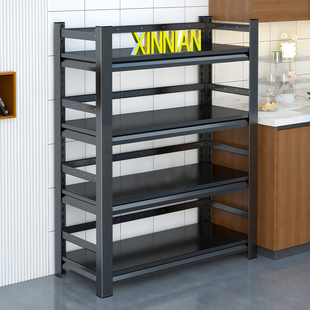 德国厨房多功能落地置物架微波炉锅具储物架橱柜货架三面围栏架子