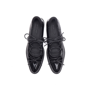 Asthershop原创 菱格玛丽珍鞋 暗黑风绑带小皮鞋夏季黑色粗跟单鞋