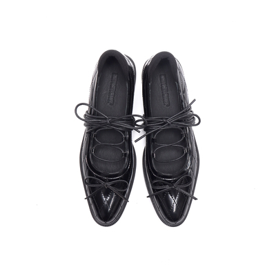 Asthershop原创 菱格玛丽珍鞋 暗黑风绑带小皮鞋夏季黑色粗跟单鞋