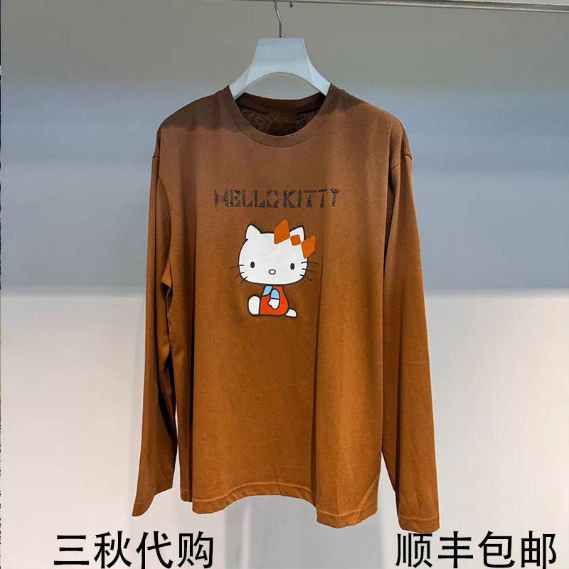 REVANYAYA芮范雅2026秋新款卡通猫咪休闲圆领长袖T恤女R71001493