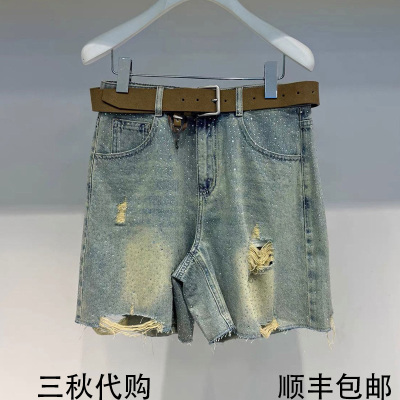 REVANYAYA芮范雅2026X夏季新款高腰做旧破洞牛仔马裤女R31305171
