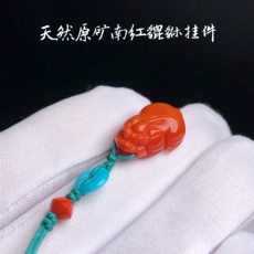 DIY аксессуары 精品天然原矿保山南红貔貅手机挂件车钥匙配饰女生百搭款优质饰品