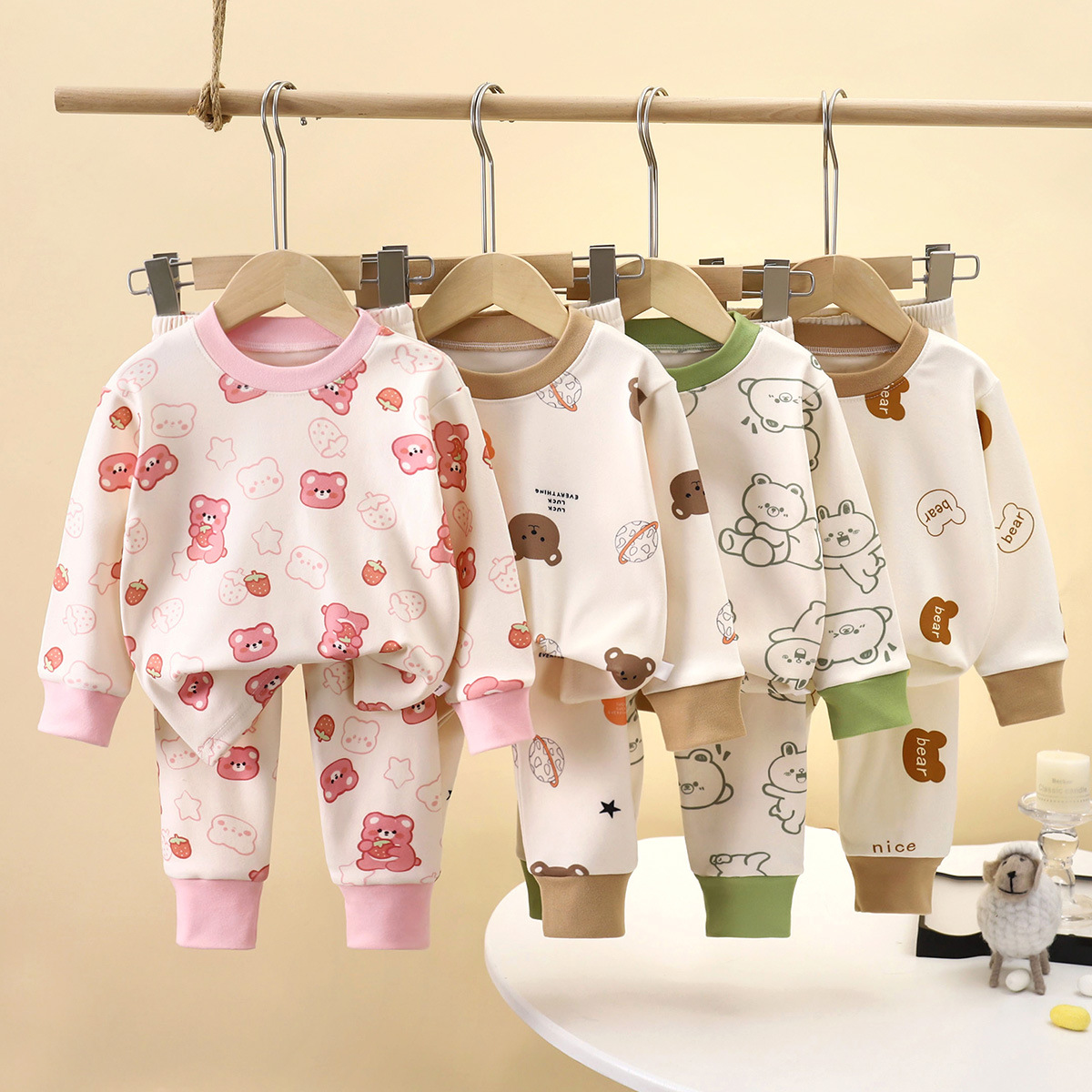 儿童秋衣秋裤德绒套装男女孩家居服中大童宝宝睡衣秋冬保暖内衣