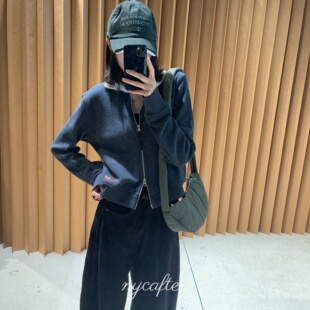 【念念】nycafter  含双拉链小翻领针织衫卫衣开衫eh3353