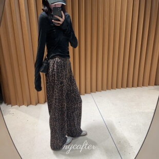 休闲裤 加绒松紧腰豹纹裤 nycafter eh3339 念念