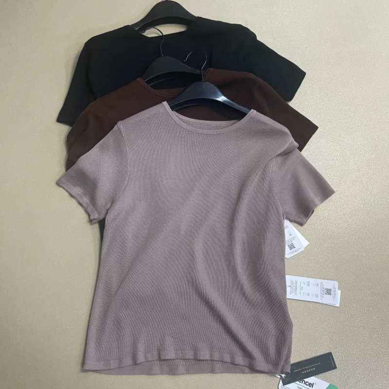 【念念】2025莱赛尔打底T恤短袖面料亲肤丝滑柔感短短袖WZ1696