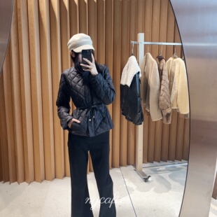 菱格绗缝收腰系带棉服外套ll3413 nycafter 念念