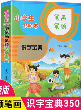 小学生识字宝典 3500字笔画笔顺 小学生认字宝典王凤林编 小学生识字大全书3500字书 小学汉字笔画笔顺书 小学生汉字通解笔画笔顺