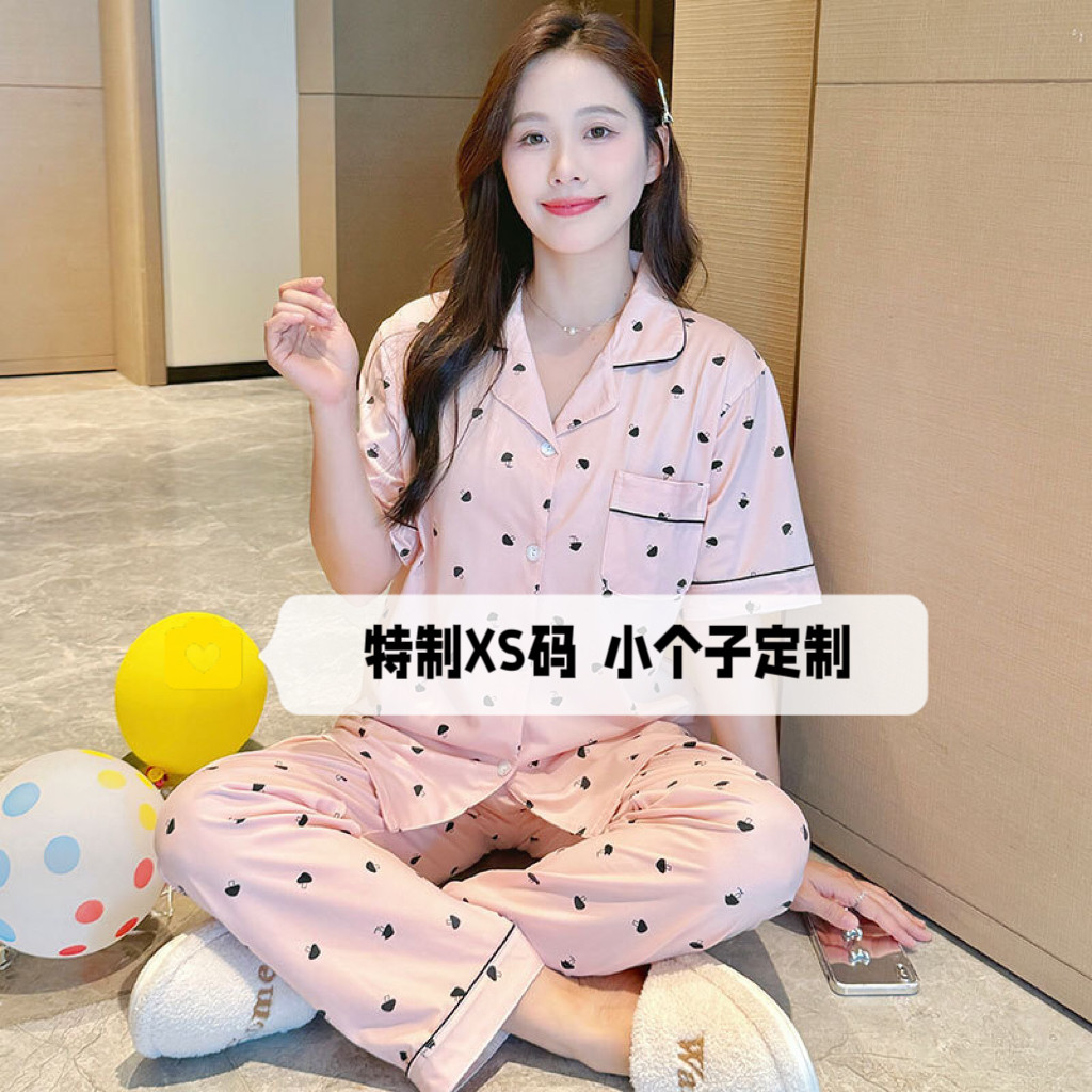 长袖韩版休闲短袖夏季睡衣家居服套装成人睡衣女款爆款2025新款