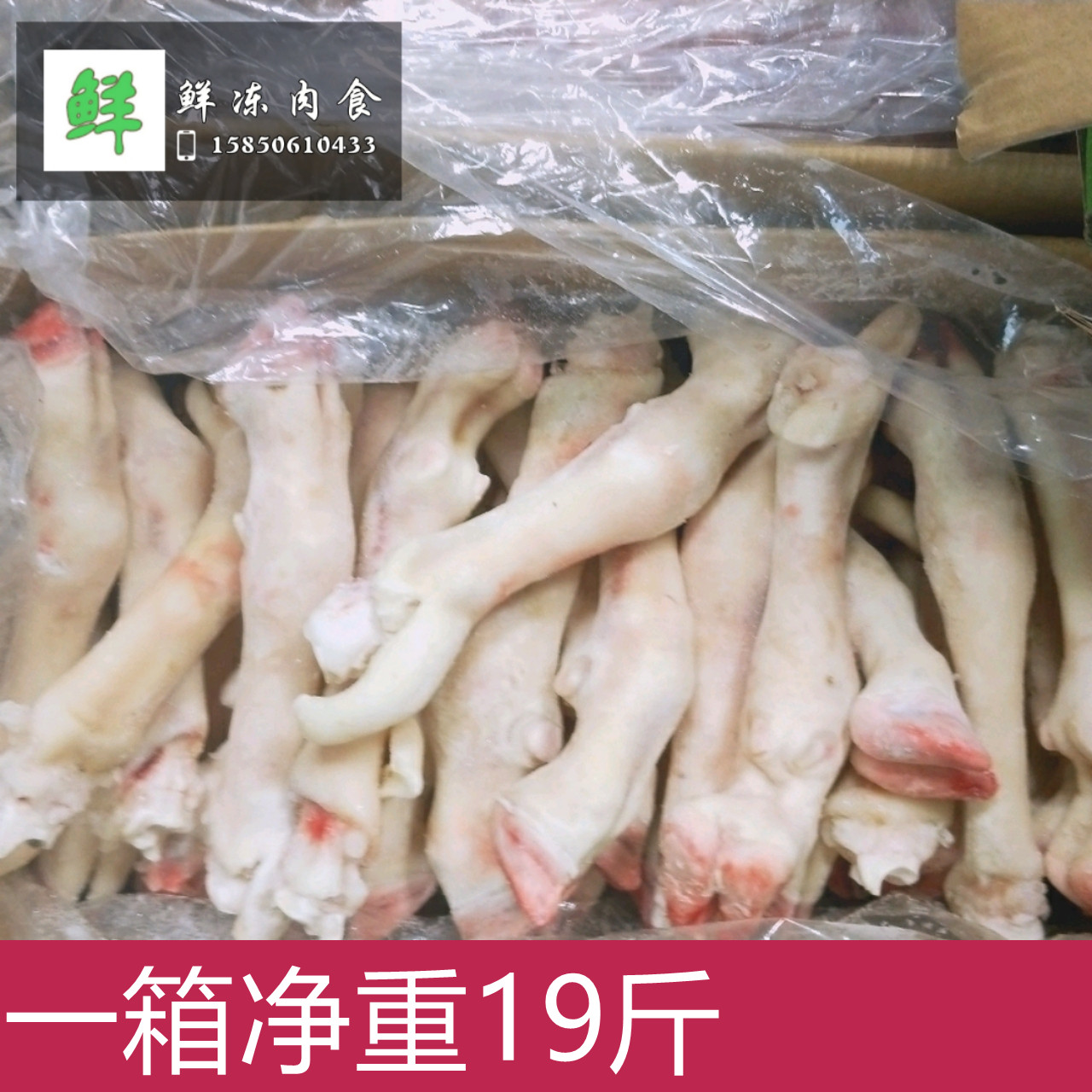 新鲜冷冻羊蹄羊脚净重19斤箱羊肉生羊蹄50个左右饭店食材近可包邮