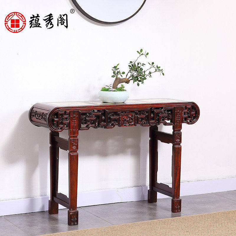 红木家具酸枝木条案明清仿古卷头琴桌中式条桌供桌神台条几玄关桌