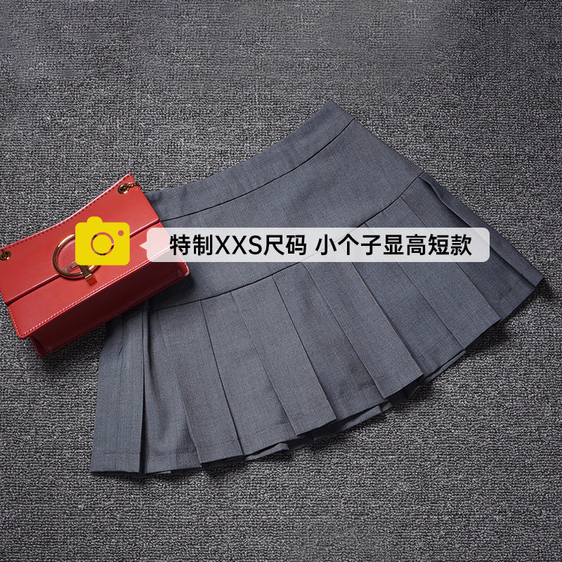 小个子显高百褶短裙夏季百搭a字图片