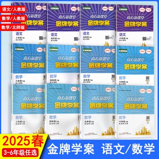 2025南方新课堂金牌学案语文数学三四五六年级下册人教版北师版3456年级教材教科书同步练习册深圳发货