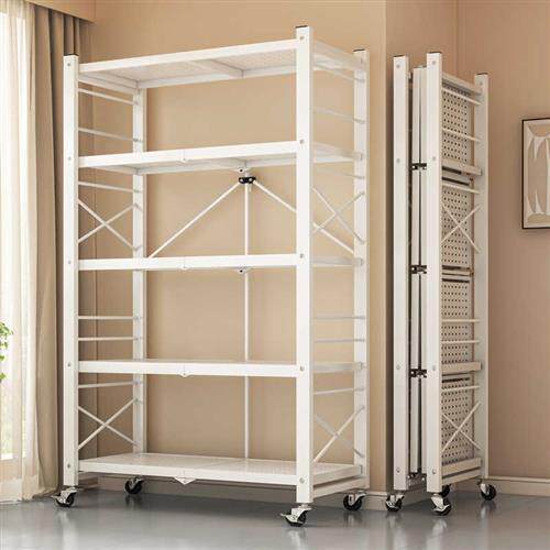 儿童书架置物架落地折叠免安装书桌旁小书柜家用可移动架子收纳架