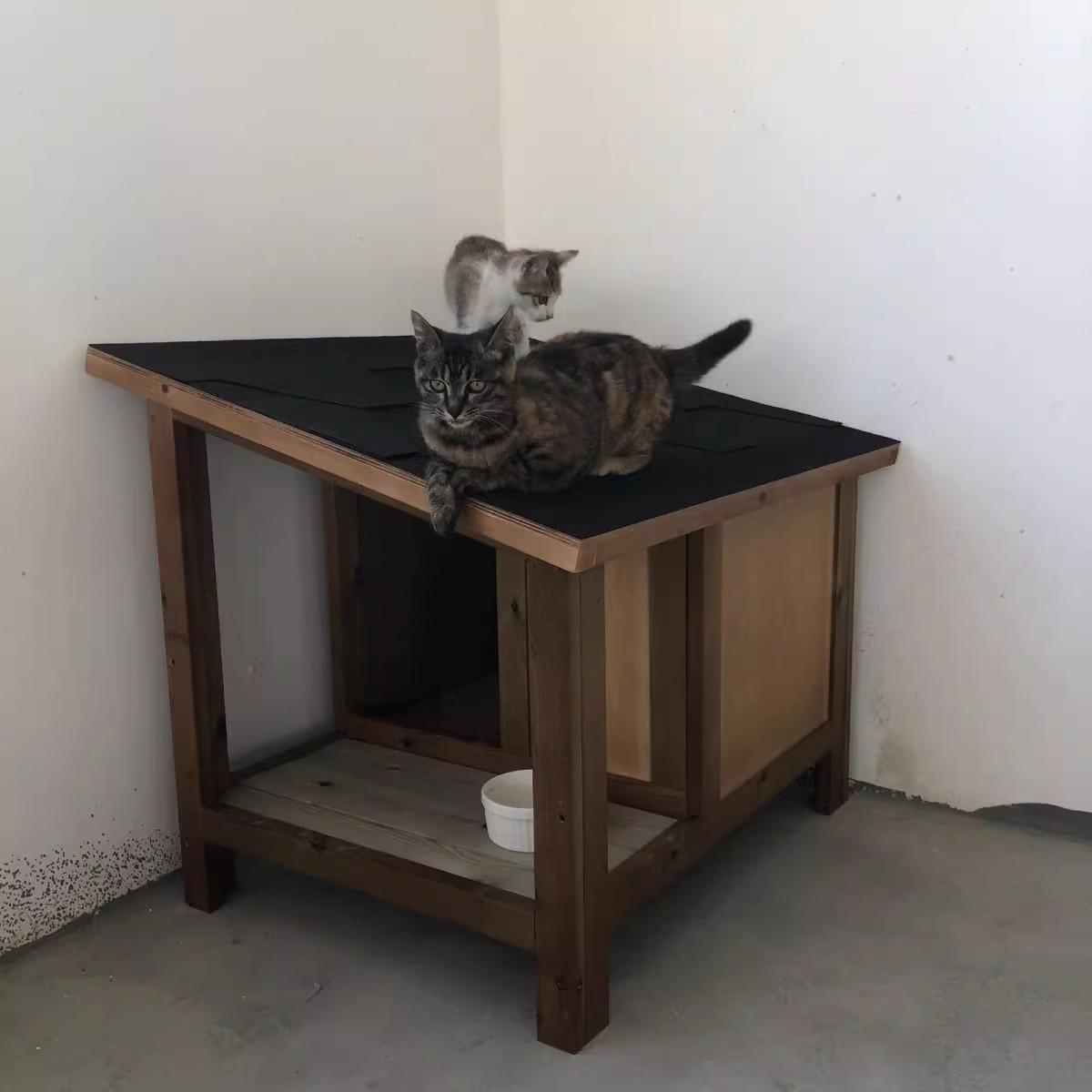 流浪猫实木防腐木猫别墅