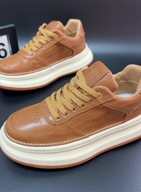 秋季男士休闲鞋2025新款运动英伦板鞋男鞋小白鞋厚底韩版潮流增高