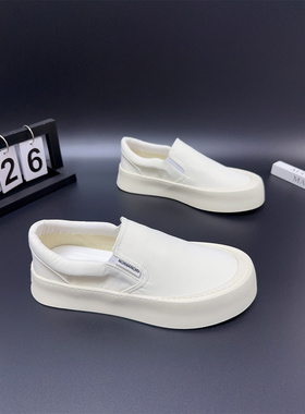 夏季帆布鞋2024新款低帮布鞋套脚百搭舒适透气休闲板鞋运动小白鞋