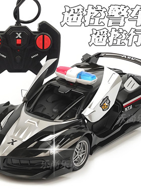 儿童电动遥控车灯光充电玩具警车