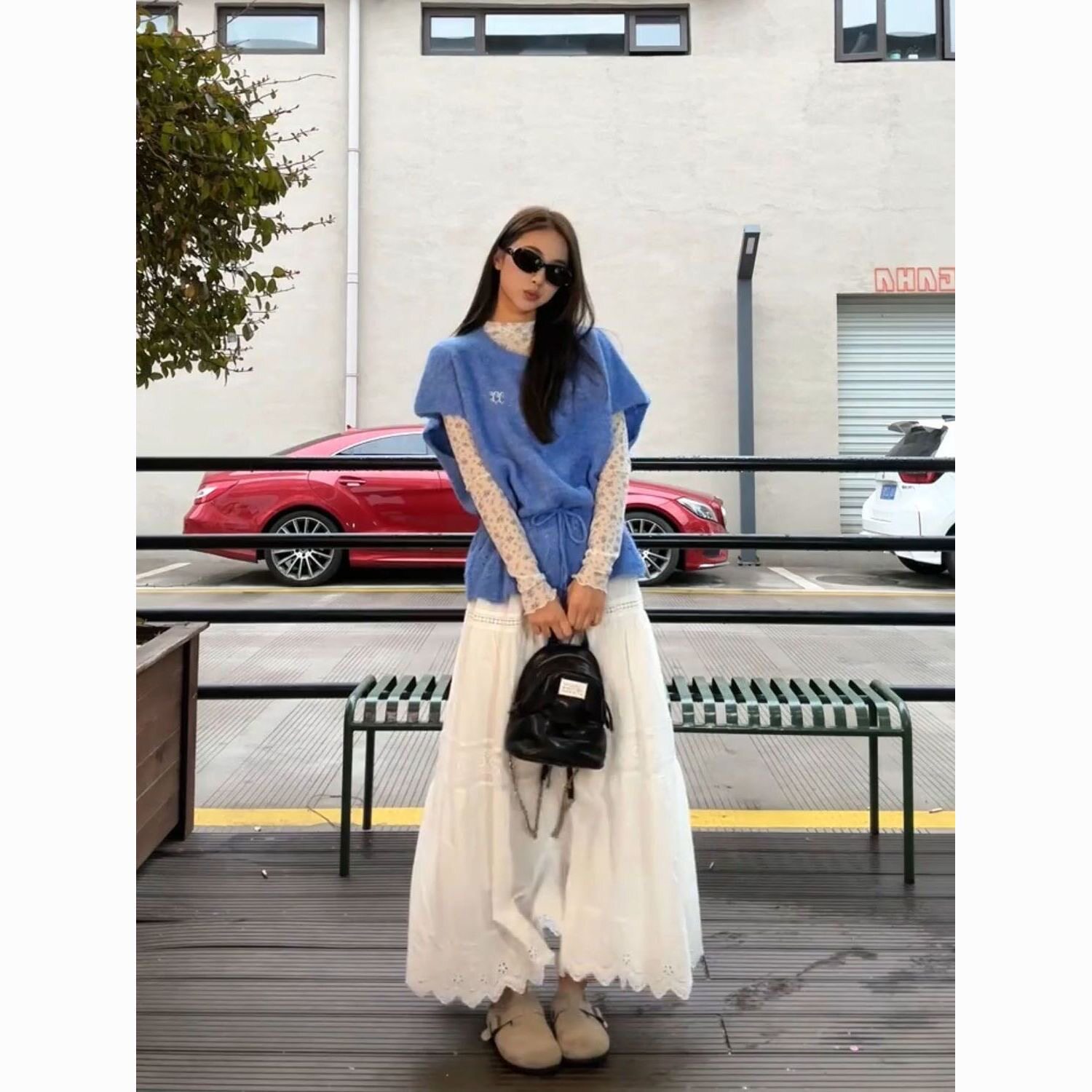 春季巨好看的早春韩系一整套ootd穿搭套装女2026新款半身裙三件套