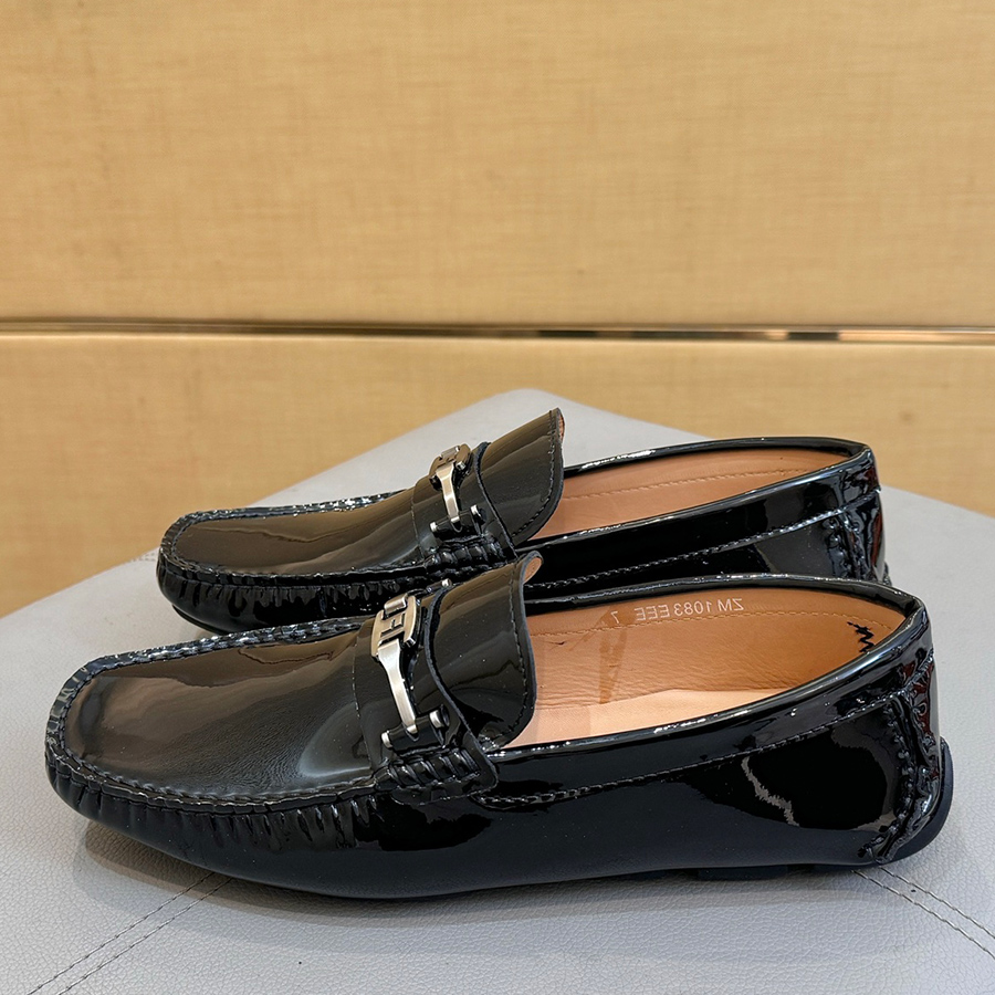 男鞋潮牌牛皮一脚蹬驾车鞋