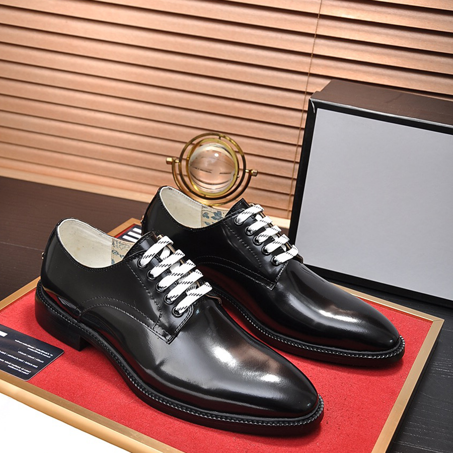 英伦正装亮面工作男鞋皮鞋男