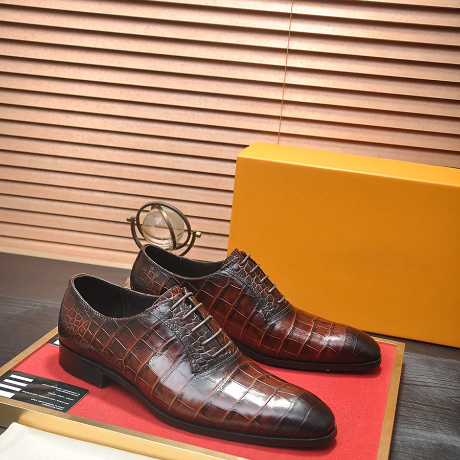 结婚鞋英伦正装英伦鳄鱼纹男鞋
