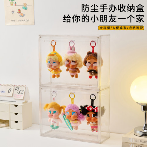 RMAX挂件展示柜泡泡玛特搪胶吊卡亚克力透明防尘收纳盒哭娃摆柜架