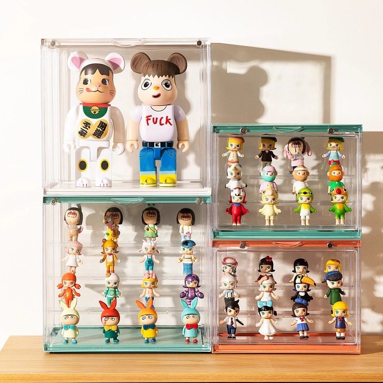 RMAX盲盒展示柜手办阶梯式多层陈列架亚克力透明模型防尘收纳柜子