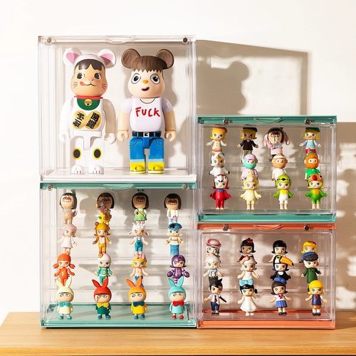 RMAX盲盒展示柜手办阶梯式多层陈列架亚克力透明模型防尘收纳柜子