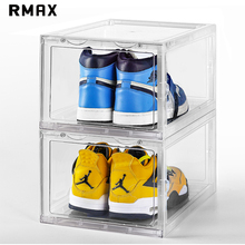RMAX透明鞋盒AJ球鞋亚克力收纳盒子磁吸正开抽屉式塑料收藏鞋墙柜