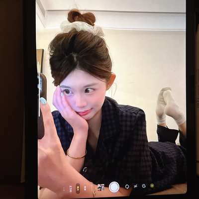 夏季2025新款短袖长裤三件套Kitty猫云朵棉纱家居服深蓝睡衣女士