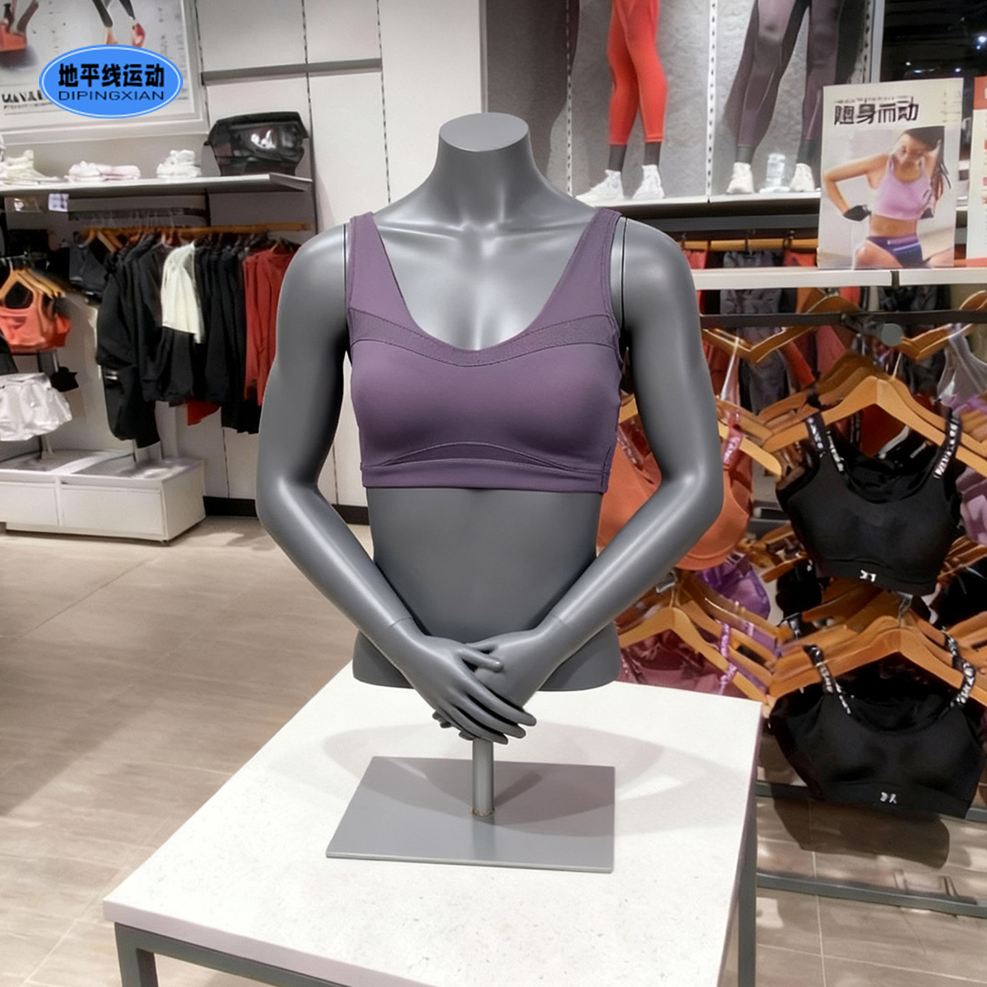 安德玛可调节运动内衣bra女子瑜伽健身防震轻奢文胸中强度1373826