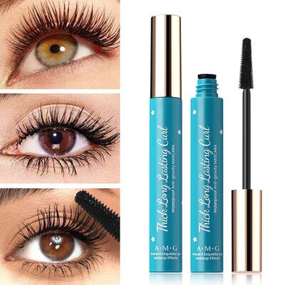 跨境爆款彩妆AMG绿盒睫毛膏 防水浓密卷翘纤长不晕染批发Mascara